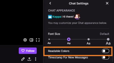 Change Twitch Chat Color