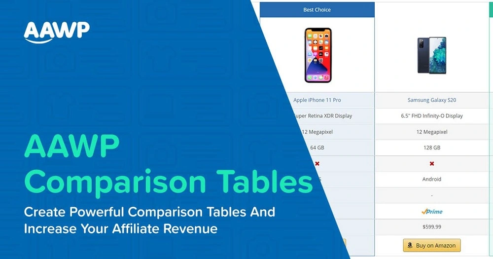 amazon comparison table