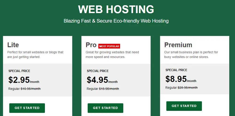 GreenGeeks - best web hosting for small business